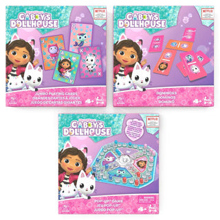 Load image into Gallery viewer, Spinmaster gabby's dollhouse popup spel, kaartspel, domino's - kinderspel

