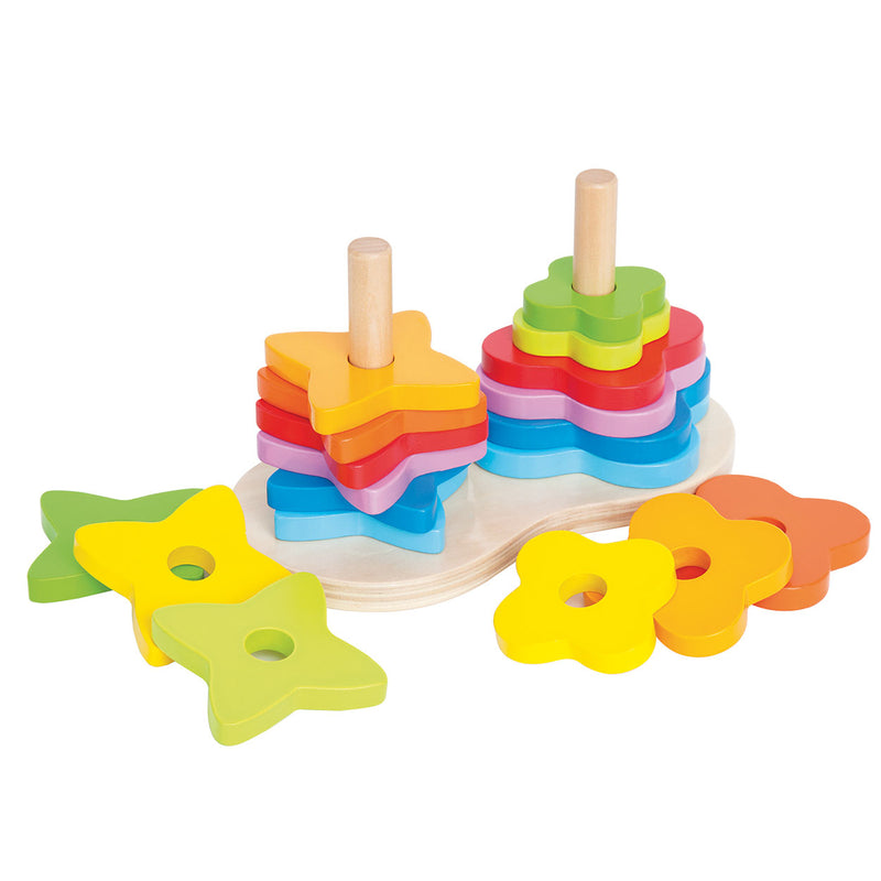 Load image into Gallery viewer, Hape stapeltoren regenboog
