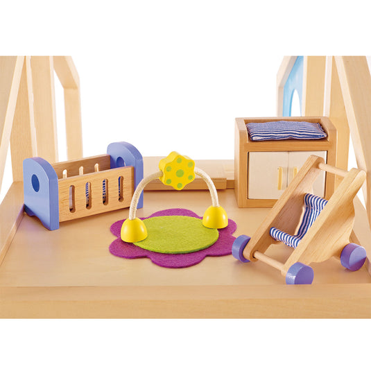 Hape poppenhuis babykamer
