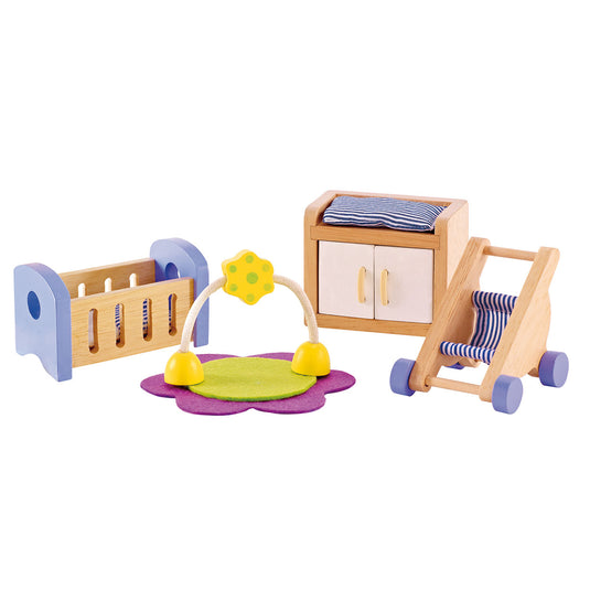 Hape poppenhuis babykamer