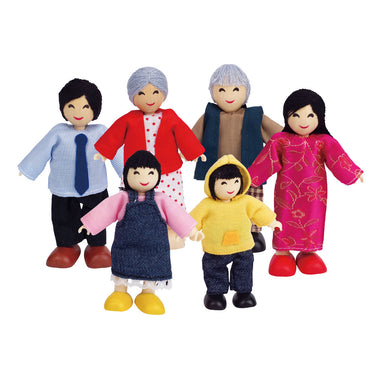 Hape poppenhuis familie aziatisch