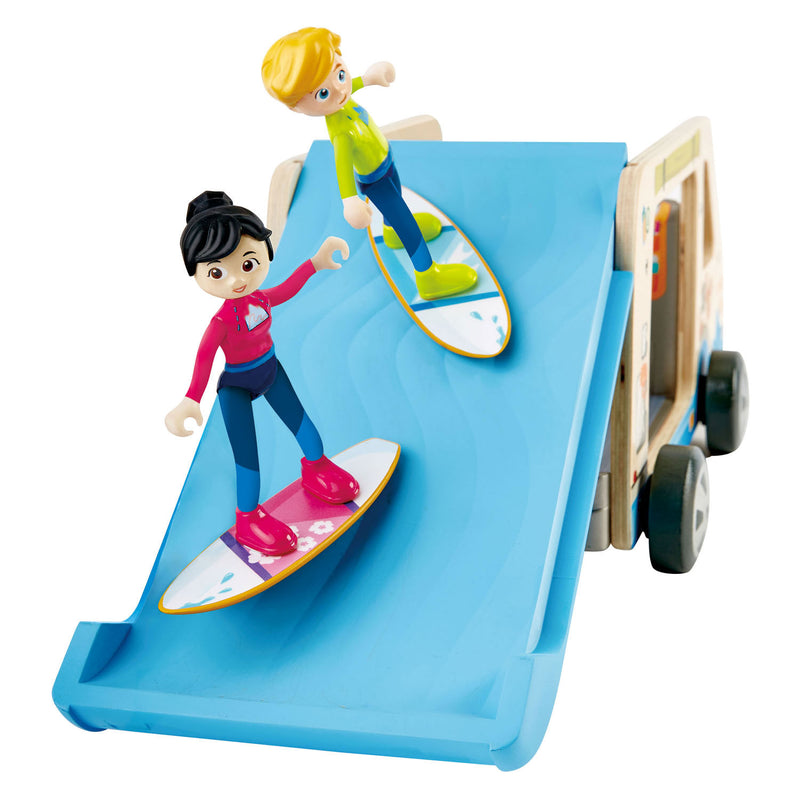 Load image into Gallery viewer, Hape Houten Avonturenbus Poppenhuis
