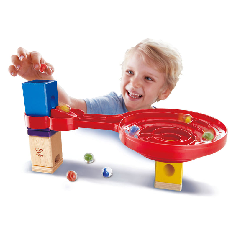 Load image into Gallery viewer, Hape quadrilla double-sided spiral twist knikkerbaan. 9dlg.
