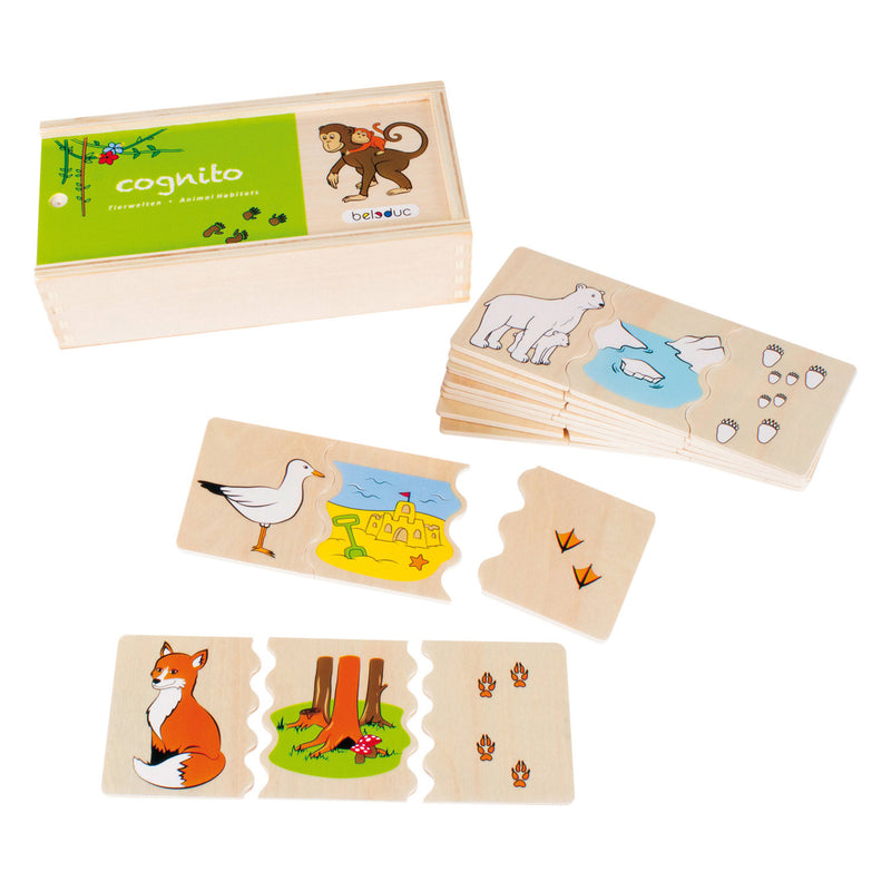 Load image into Gallery viewer, Beleduc cognito dierenmanieren herkennen houten kinderspel
