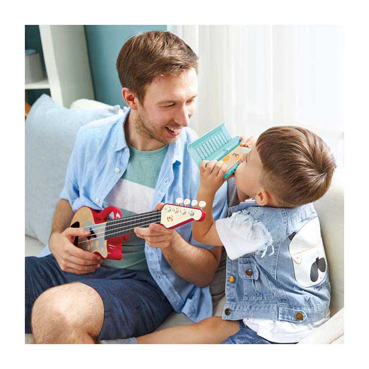 Load image into Gallery viewer, Hape leer met licht mondharmonica
