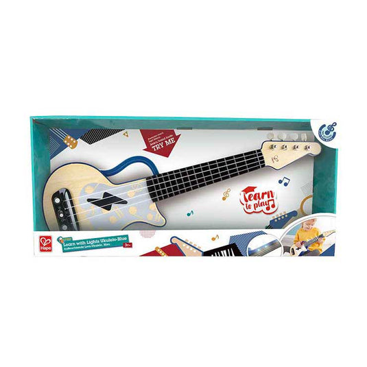 Hape ukelele met lichtjes - blauw