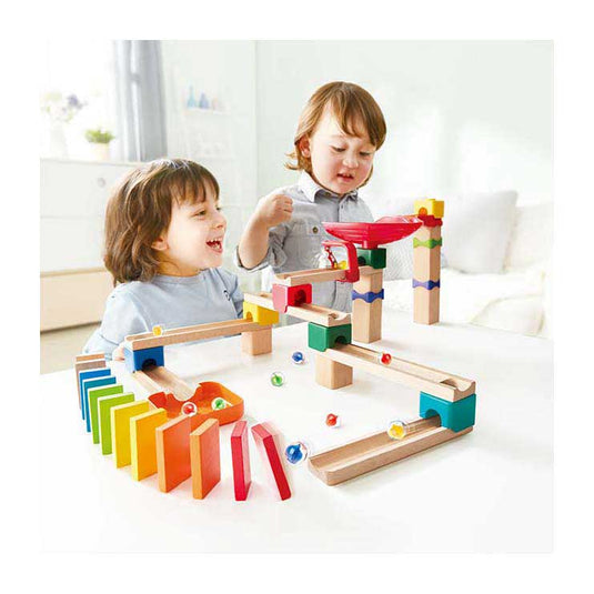 Hape houten knikkerbaanset domino - 50dlg.