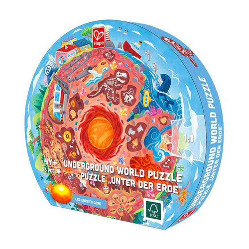 Hape ondergrondse wereld puzzel met licht - 36st.
