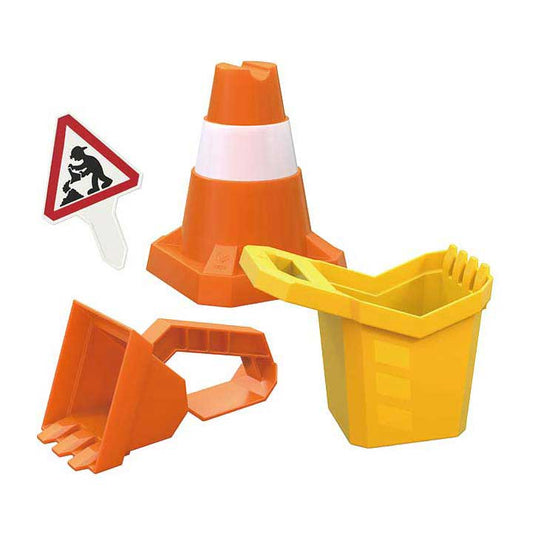 Hape zandschep en emmer constructie set