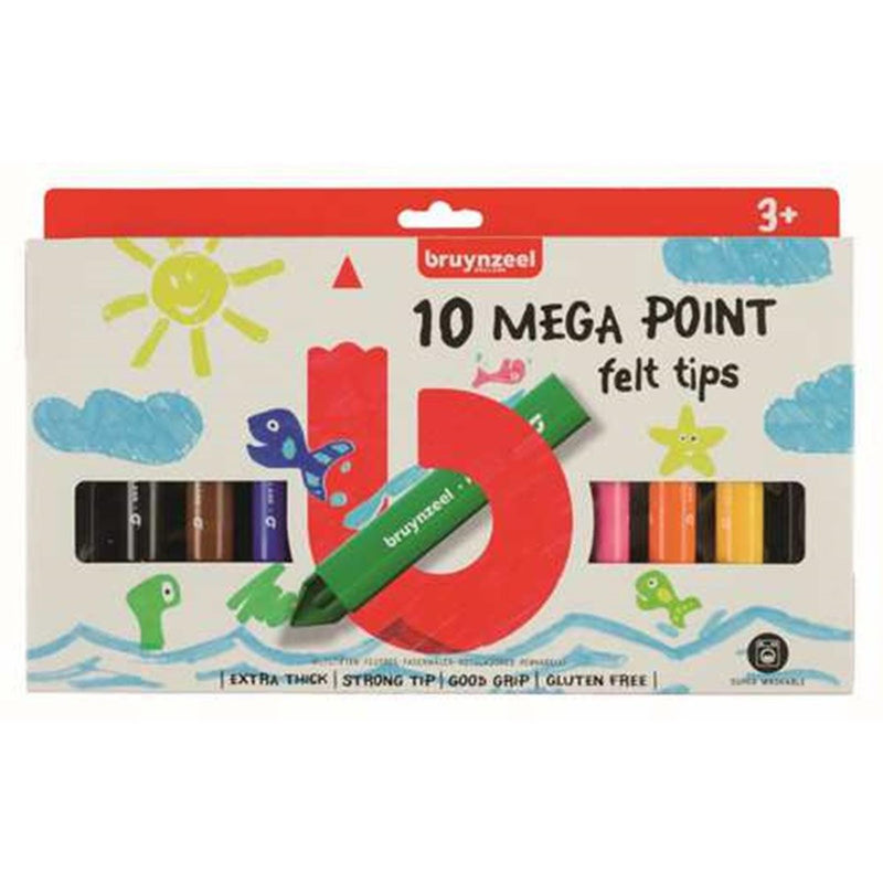 Load image into Gallery viewer, Bruynzeel mega point viltstiften 10 stuks
