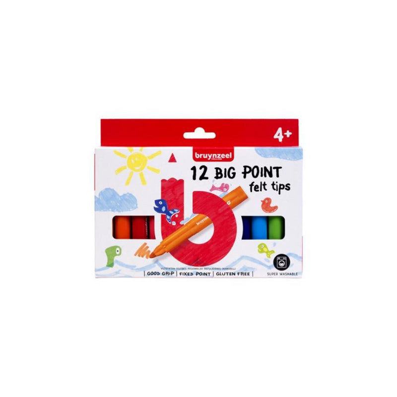 Load image into Gallery viewer, Bruynzeel kids big point viltstiften set 12
