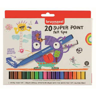Bruynzeel 20 super point felt tips viltstiften