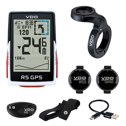 VDO Computer R5 GPS Set GPS, HR, cadence, speed, USB