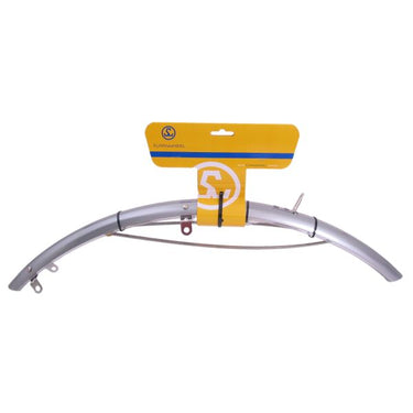 Voorspatbord 28 kunststof 45 mm - zilver transparant