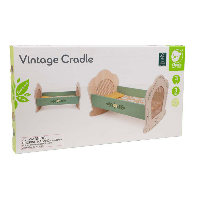 Afbeelding laden in galerijviewer, Classic world wooden cradle vintage doll bed - uni
