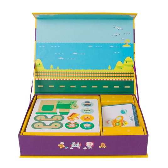 Classic world puzzeldoos magneet - verkeer