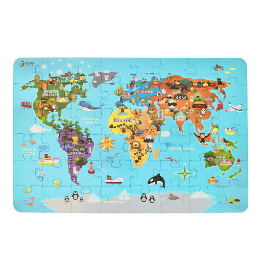 Classic world legpuzzel wereldkaart - 48st.