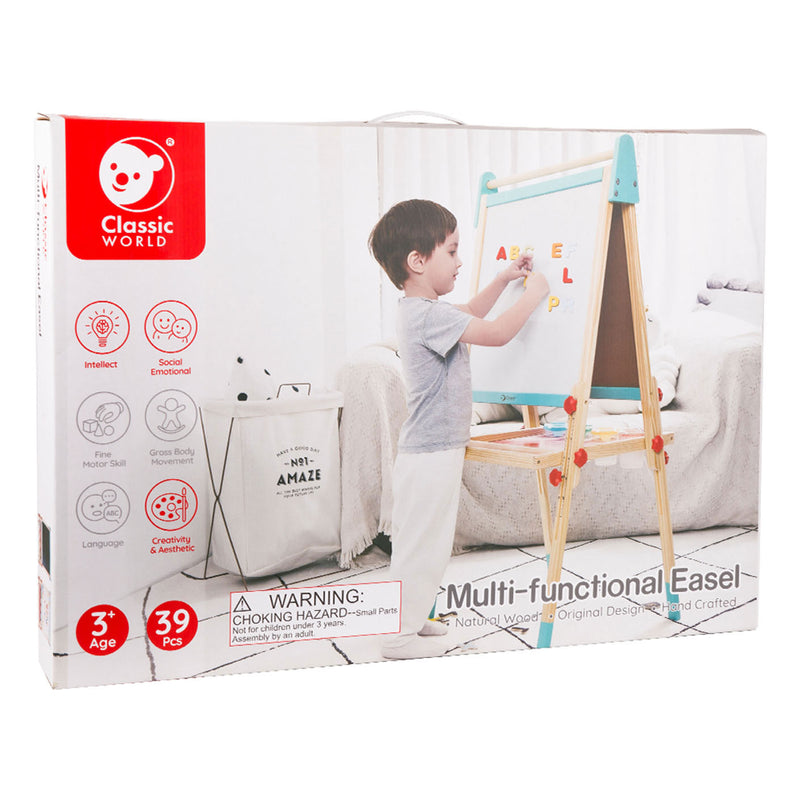 Load image into Gallery viewer, Classic world houten magneet- en schoolbord 2in1, 39dlg.
