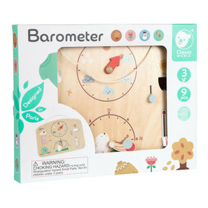 Classic world houten weermeter