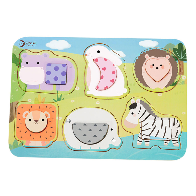 Load image into Gallery viewer, Classic world houten puzzel wilde dieren, 13st.

