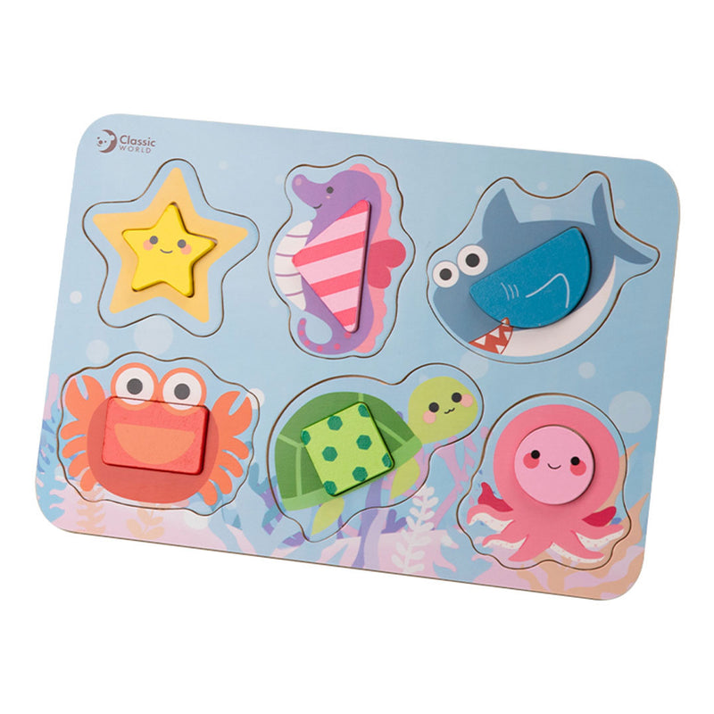 Load image into Gallery viewer, Classic world houten puzzel oceaan dieren, 13st.
