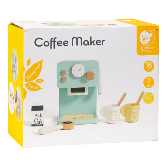 Classic world houten koffiezetapparaat voor kinderen – kleine barista | klassieke wereld - uni