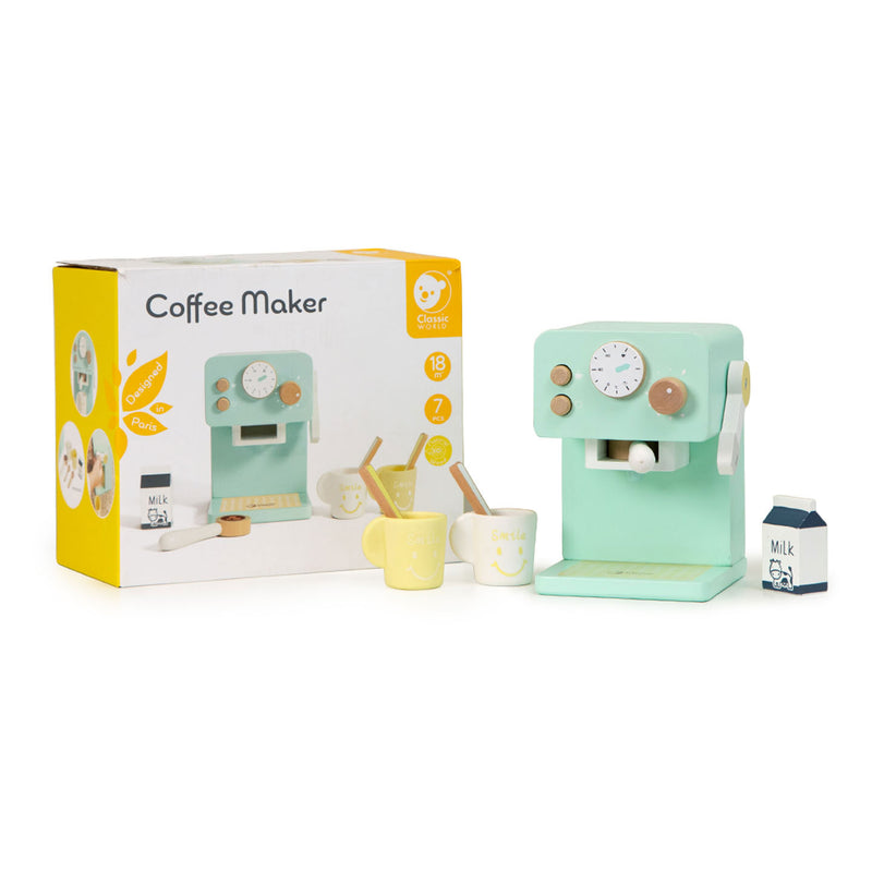 Load image into Gallery viewer, Classic world houten koffiezetapparaat voor kinderen – kleine barista | klassieke wereld - uni
