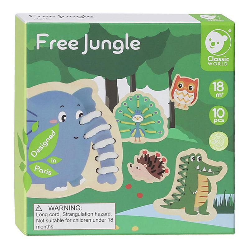 Load image into Gallery viewer, Classic world rijgpuzzel jungle, 10dlg.
