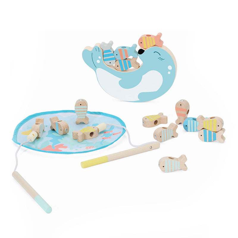 Load image into Gallery viewer, Classic world houten visspel zeehond, 24dlg.
