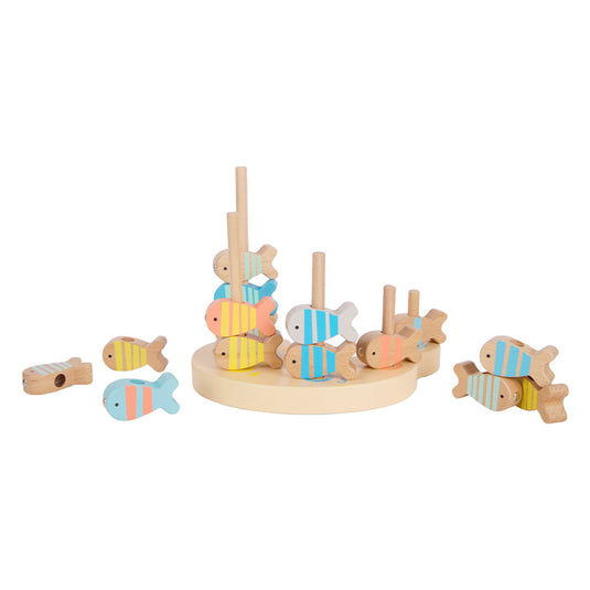 Classic world houten visspel zeehond, 24dlg.