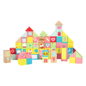 Classic world houten sweet cube bouwblokken