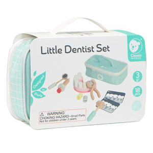 Classic world houten tandarts speelgoedset met opbergtas - educatief rollenspel.