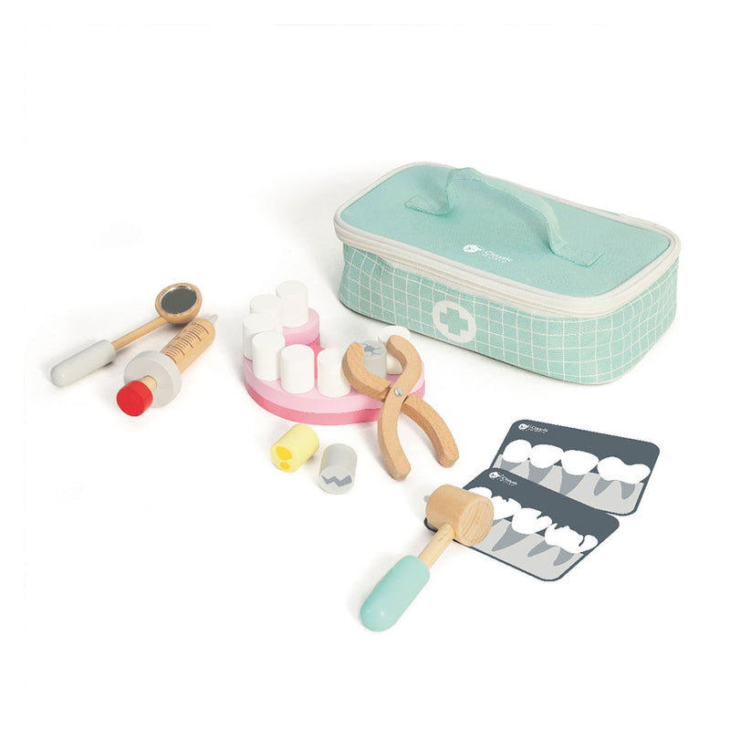 Load image into Gallery viewer, Classic world houten tandarts set in opbergtas - 10 dlg.
