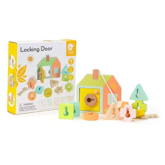 Classic world houten slot openen vormenspel, 11dlg.