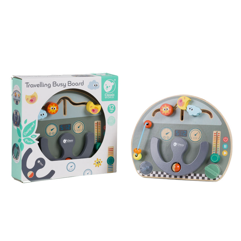 Load image into Gallery viewer, Classic world houten activiteitenbord verkeer
