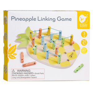 Classic world houten verbindingsspel ananas - educatief speelgoed 21-delig.