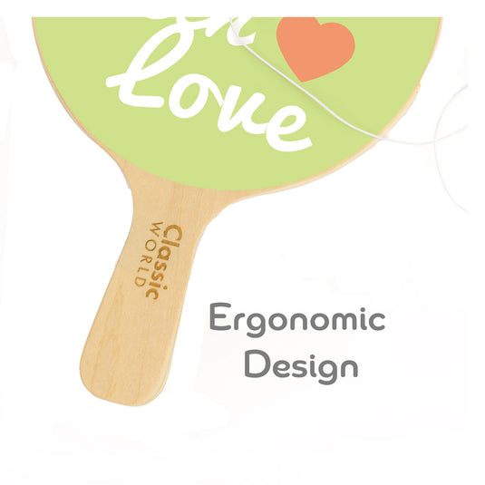 Classic world houten racket met bal aan koord