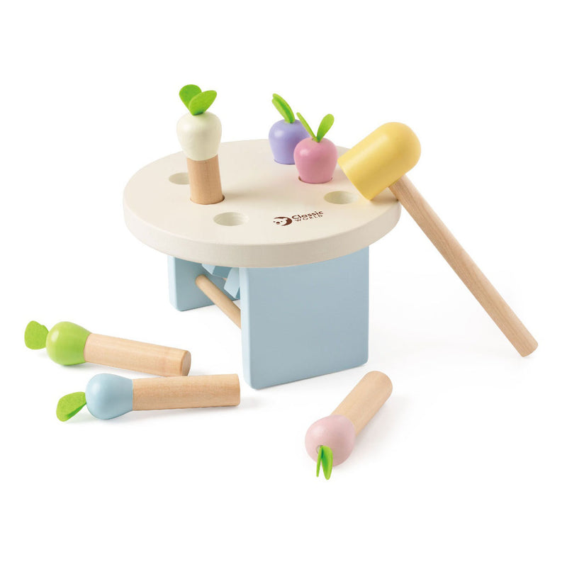 Load image into Gallery viewer, Classic world houten hamerbank educatief speelgoed - wortels slaan.
