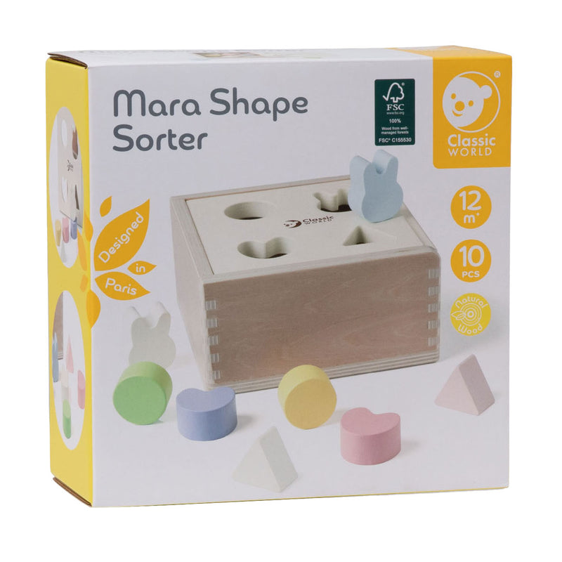 Load image into Gallery viewer, Lobbes speelgoed bv classic world wooden shape sorter for children 10 pcs. - uni
