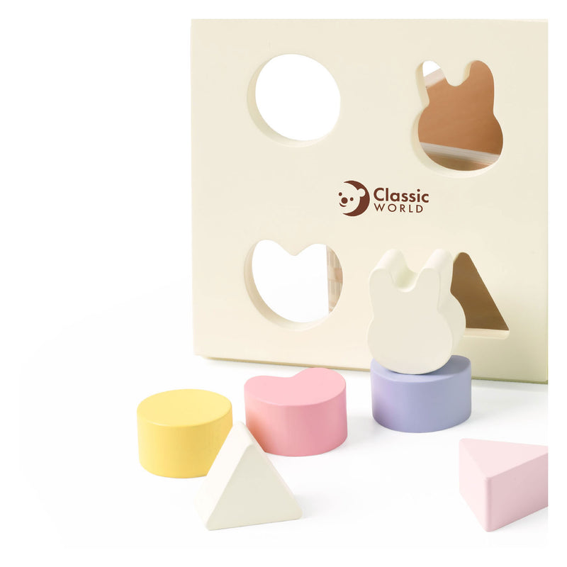 Load image into Gallery viewer, Lobbes speelgoed bv classic world wooden shape sorter for children 10 pcs. - uni
