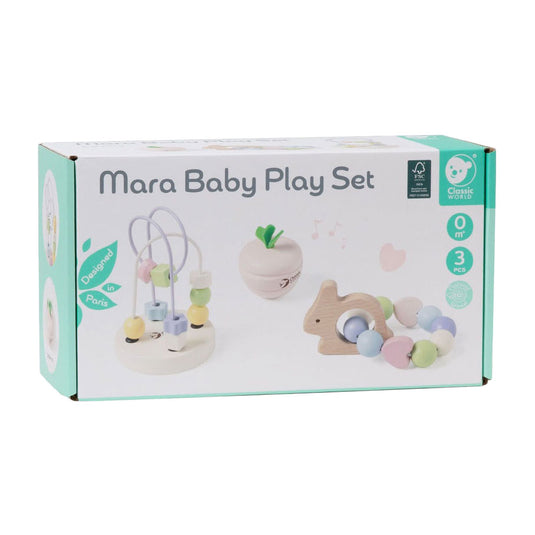 Classic world houten baby speelset mara, 3dlg.