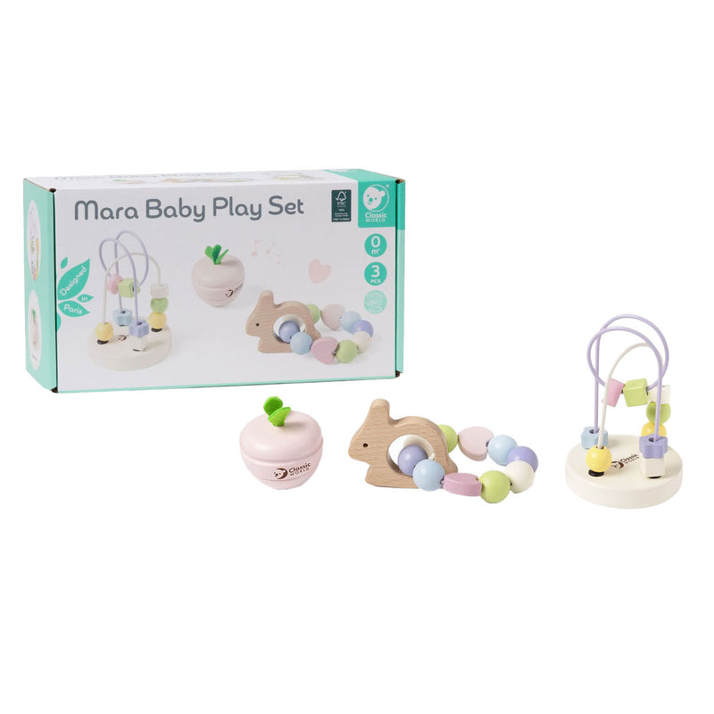 Load image into Gallery viewer, Classic world houten baby speelset mara, 3dlg.
