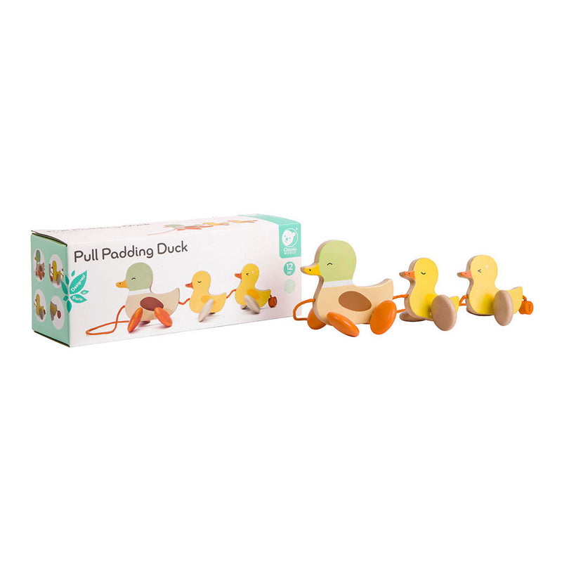 Load image into Gallery viewer, Classic world houten trekfiguur eenden - educatief peuterspeelgoed.
