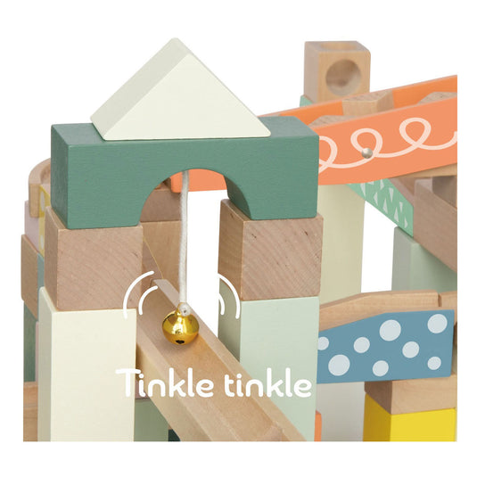 Classic world houten knikkerbaan bouwset, 62dlg.