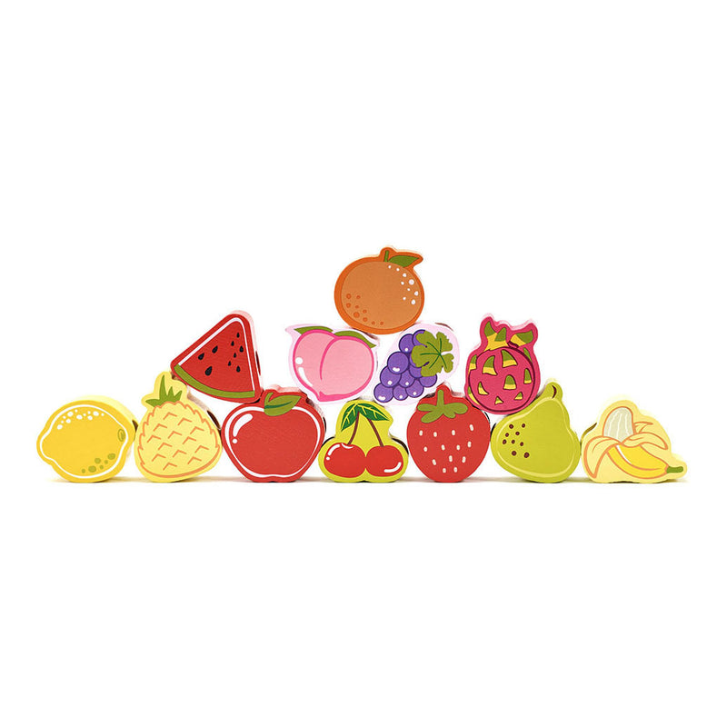 Load image into Gallery viewer, Classic world houten rijgkralen fruit, 13dlg.
