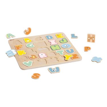 Classic world houten alfabet puzzel educatief speelgoed 27 stukjes.
