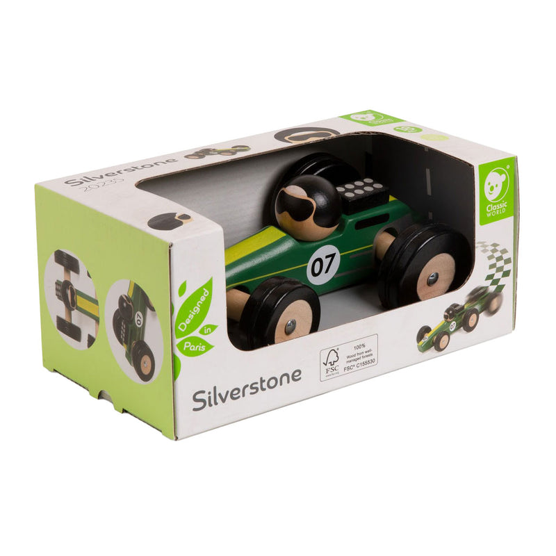 Load image into Gallery viewer, Classic world houten speelgoedauto silverstone
