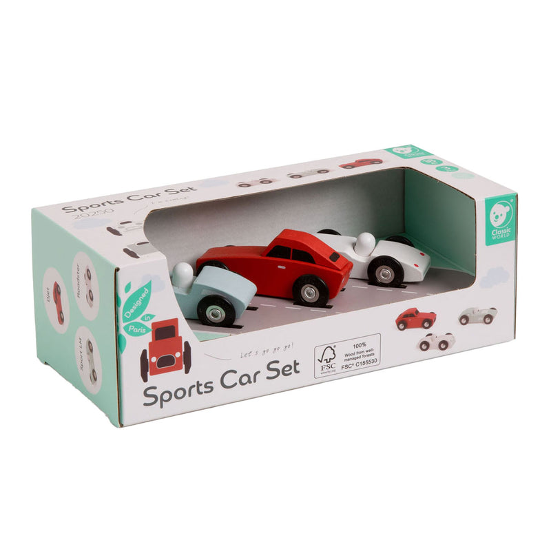Load image into Gallery viewer, Classic world houten sportauto's set, 3st.
