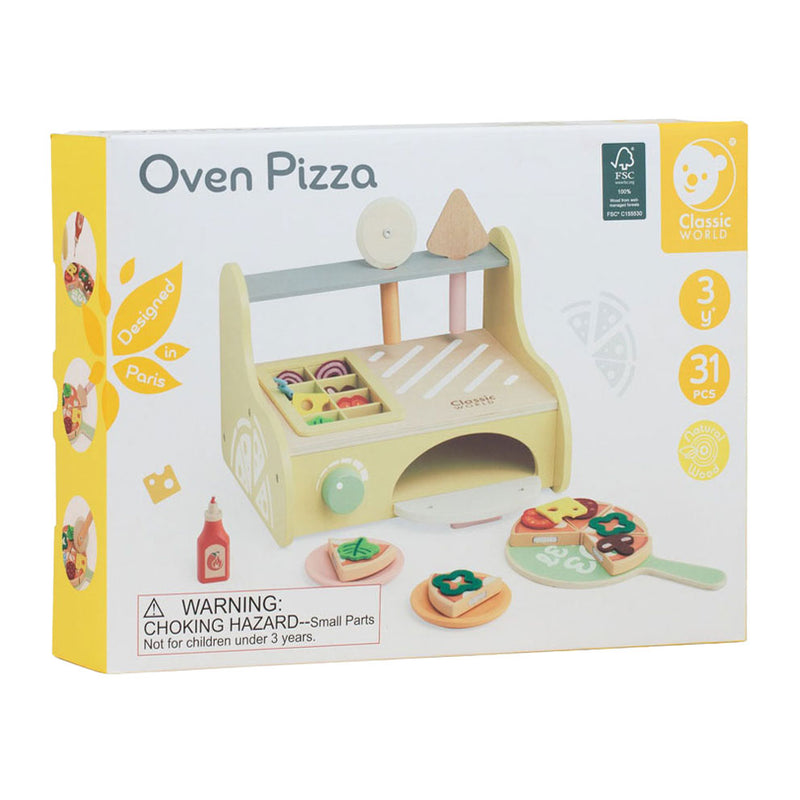 Load image into Gallery viewer, Classic world houten pizzaoven speelset, 7dlg.
