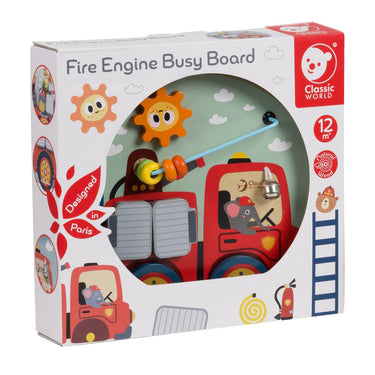 Classic world houten speelbord brandweer - interactief speelgoedbord.